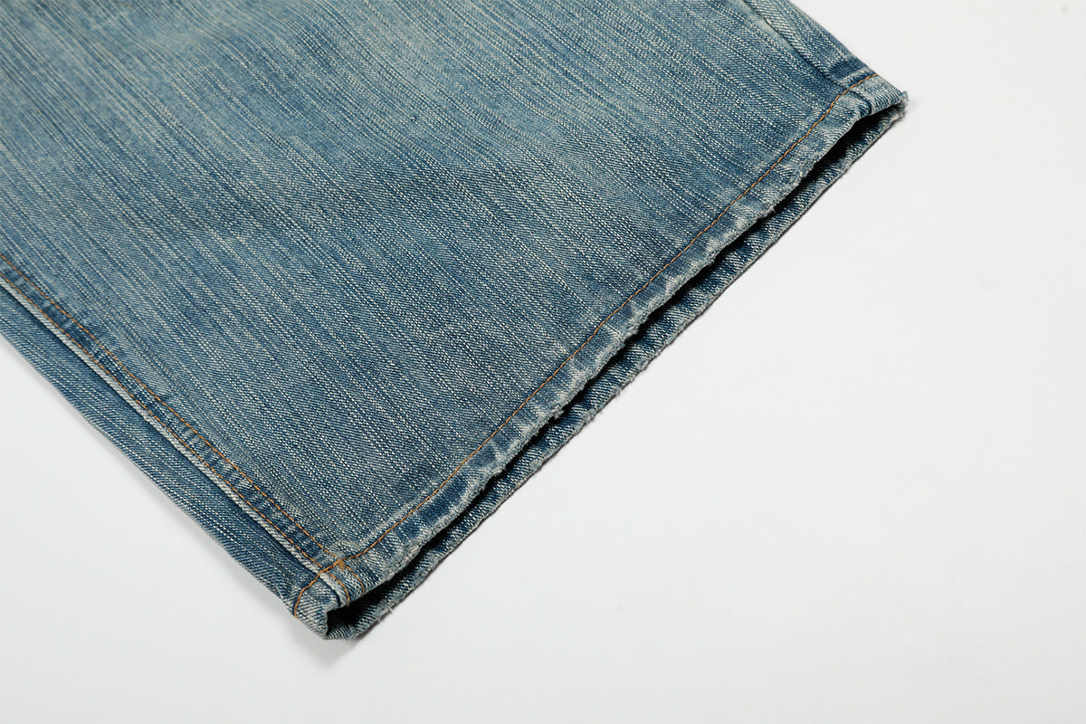 Hellblaue Baggy-Jeans für Herren – Wide-Leg-Denim mit Vintage-Waschung