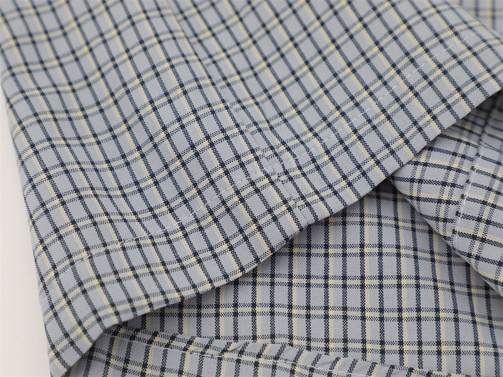 Paint Splash Embroidery Plaid Short Sleeve Shirt – Oversized Fit