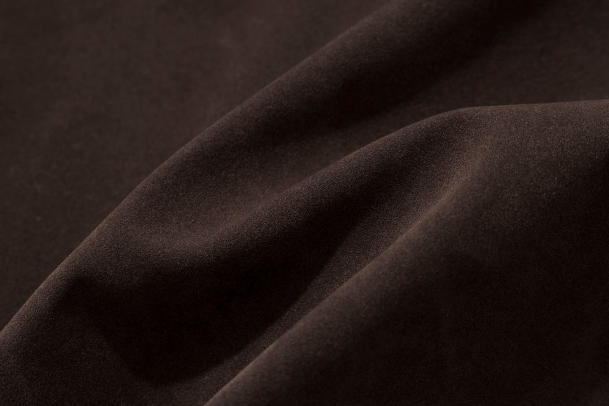 Double-Breasted Faux Fur Collar Padded Jacket in Dark Brown