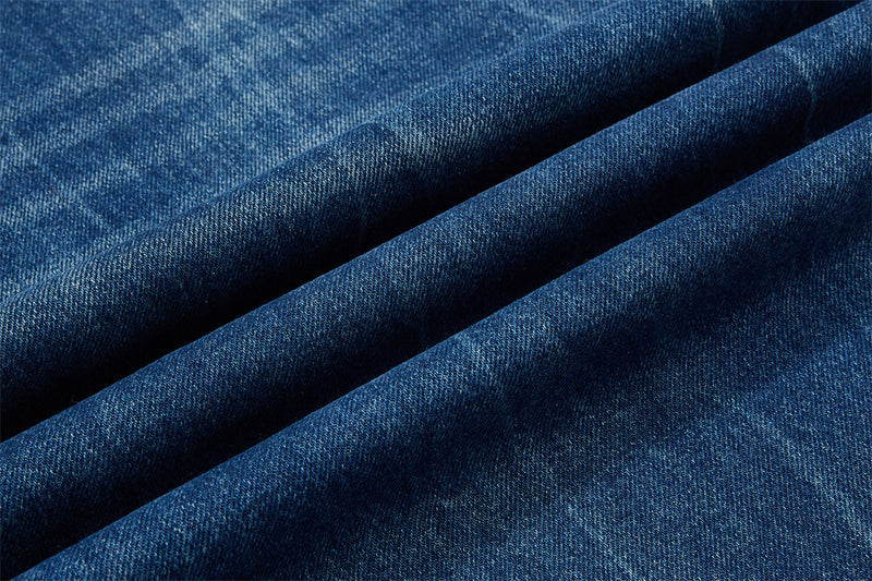 Wide-Leg Ripped Jeans – Men's Baggy Distressed Denim with Washed Finish