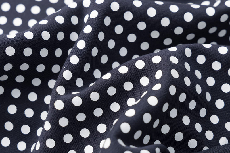 Veste de survêtement zippée à col montant, pois et manches à bandes