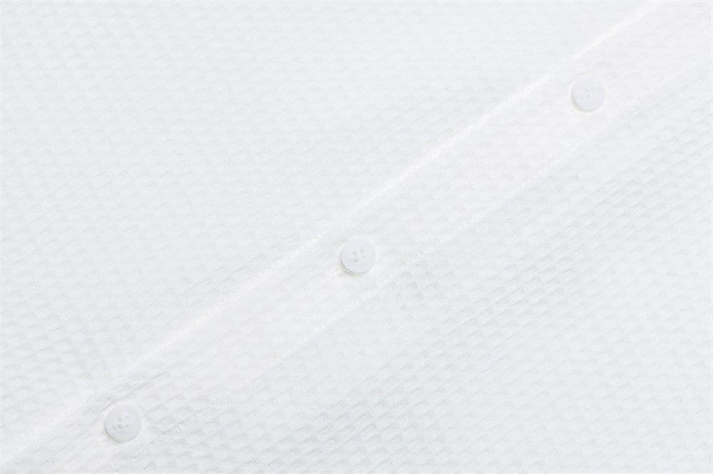 Chemise homme boutonnée à empiècement côtelé & rayures – Coupe preppy oversize