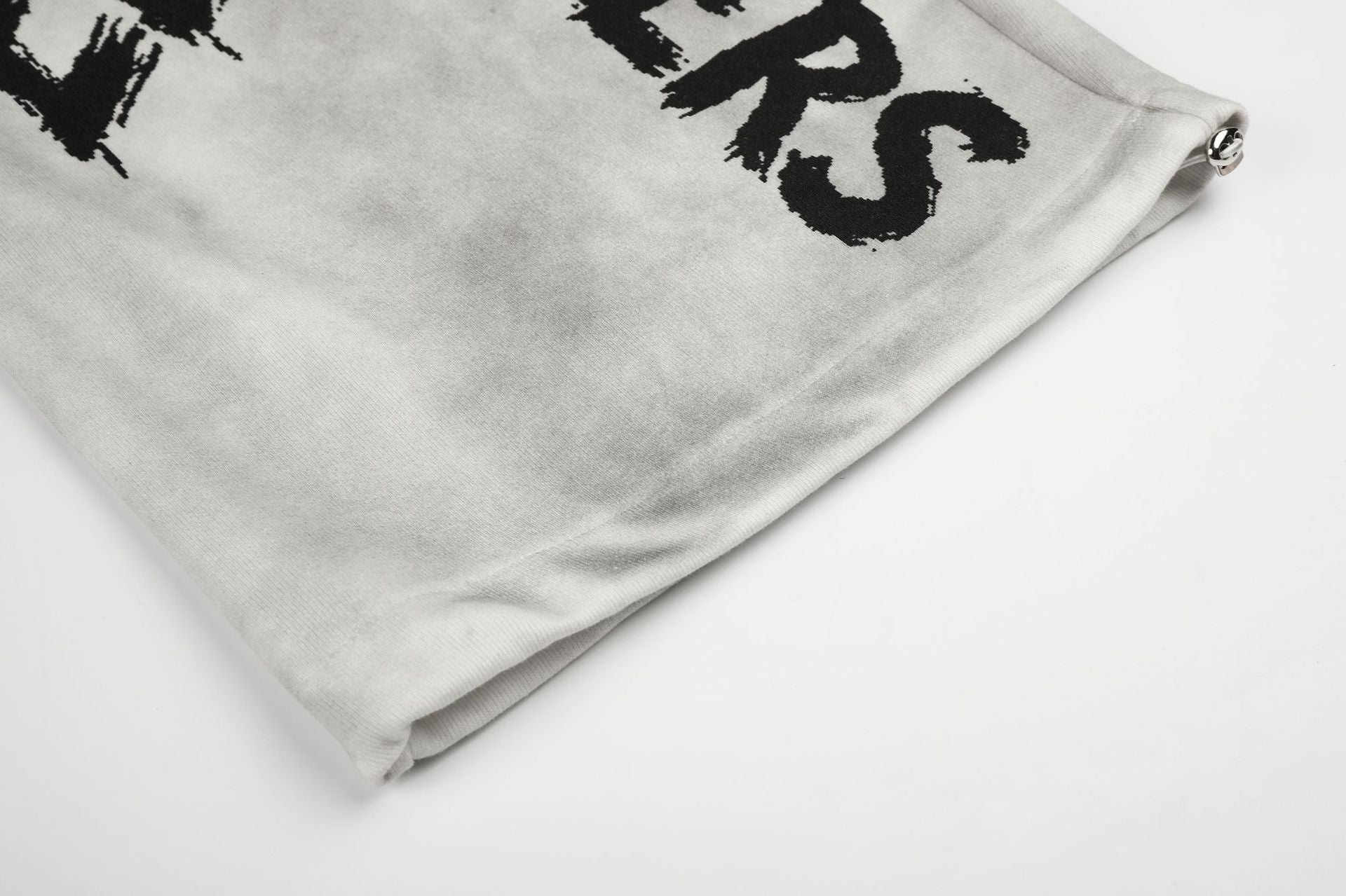 Wide-Leg Graffiti Print Sweatpants – Acid Wash Baggy Fit
