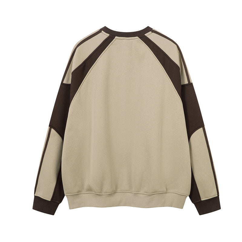 Sweat-shirt motif chat en smoking avec imprimé note de musique et manches raglan color block