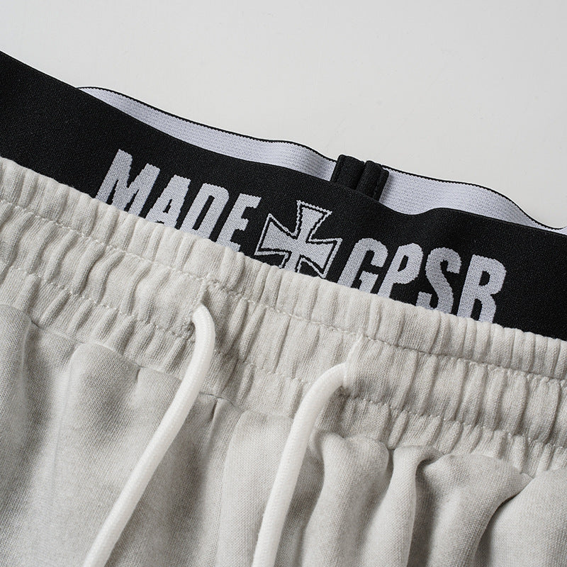 Wide Leg Sweatpants Acid Wash Double Waistband Baggy Fit with '98 Graphic