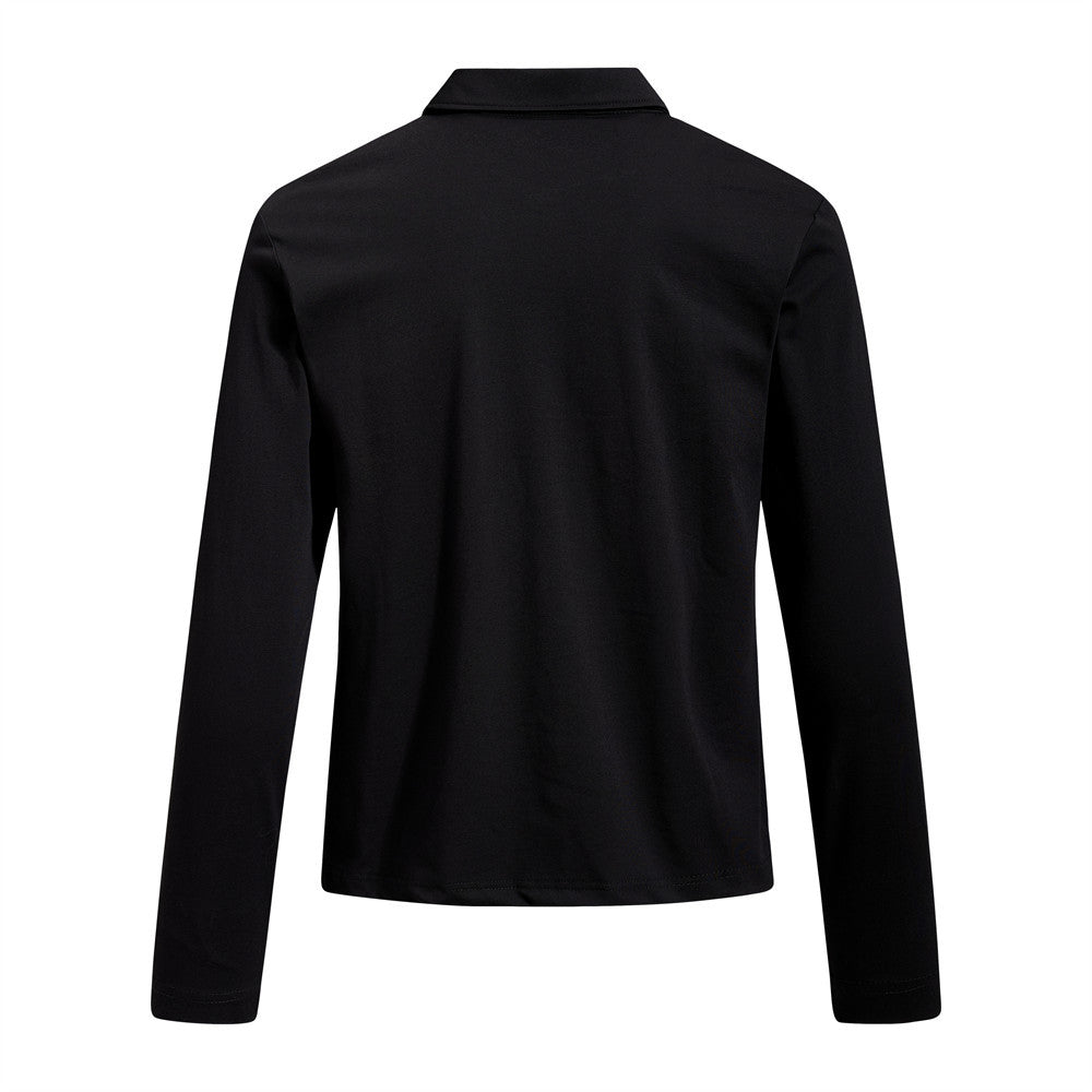 Men's Graphic Print Long Sleeve Polo Shirt – Hip-Hop Street Style