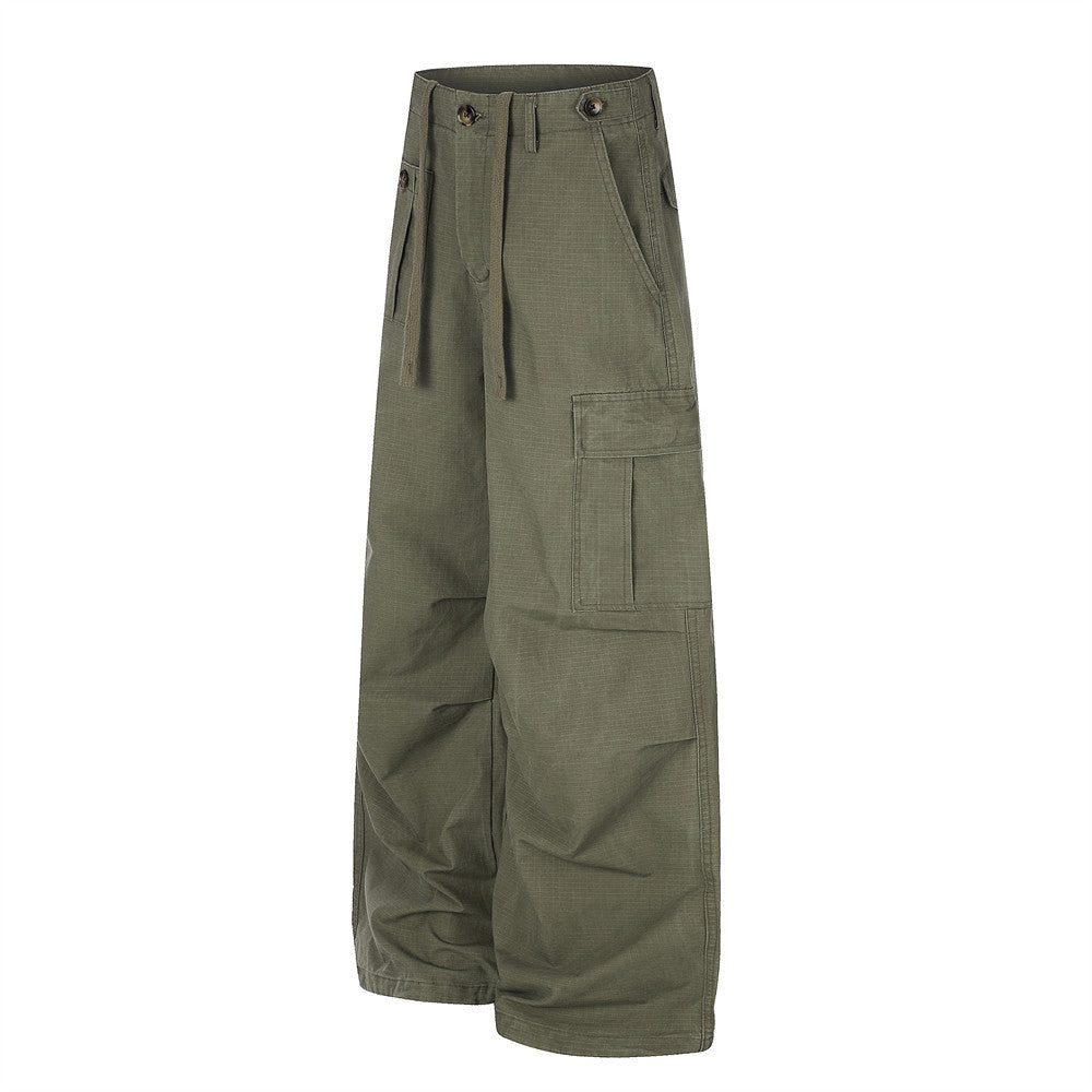 Pantalon cargo wide leg homme – Coupe ample, poches multiples et jambe droite