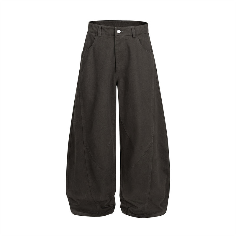 Wide-Leg Barrel Fit Pants – Oversized Silhouette Trousers for Men