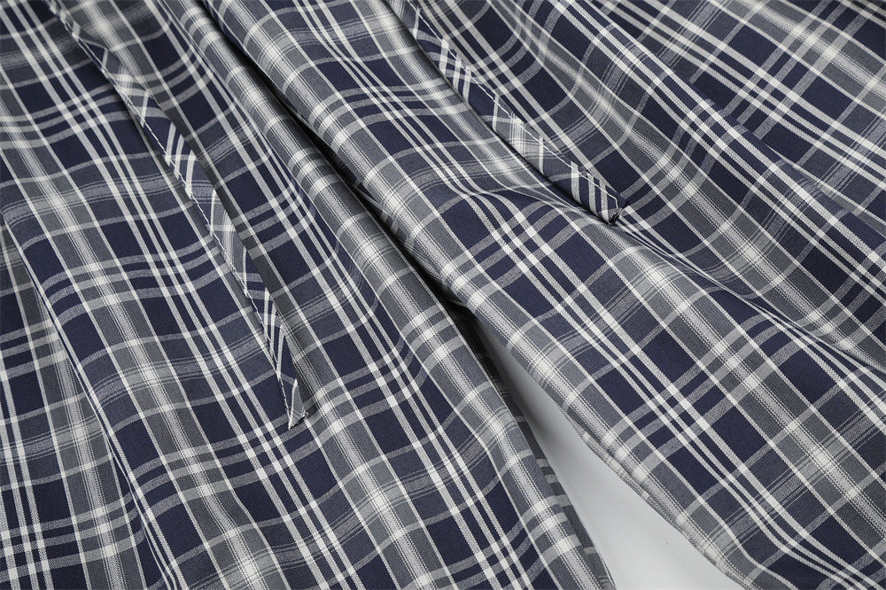 American Vintage Plaid Wide-Leg Pants – Oversized Baggy Trousers