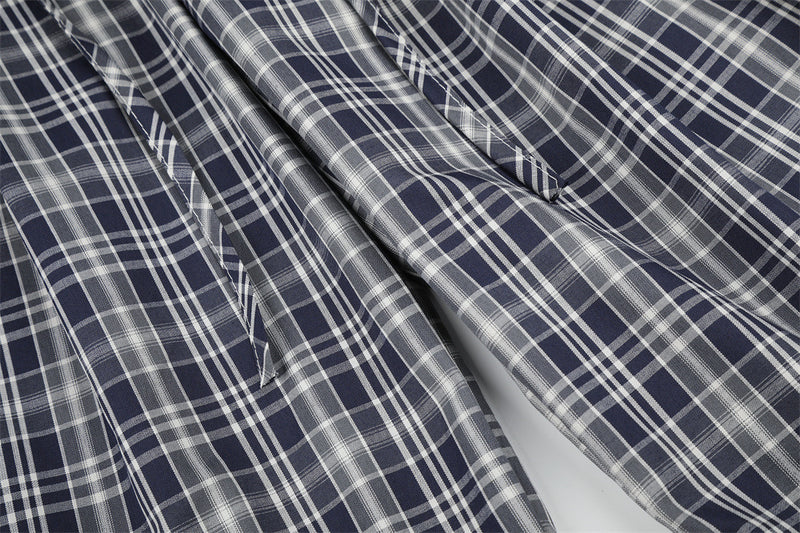 American Vintage Plaid Wide-Leg Pants – Oversized Baggy Trousers