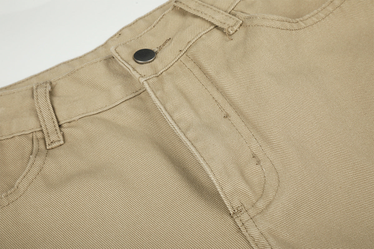 Baggy Cargo Pants Wide Leg Embroidered Letter Workwear Trousers