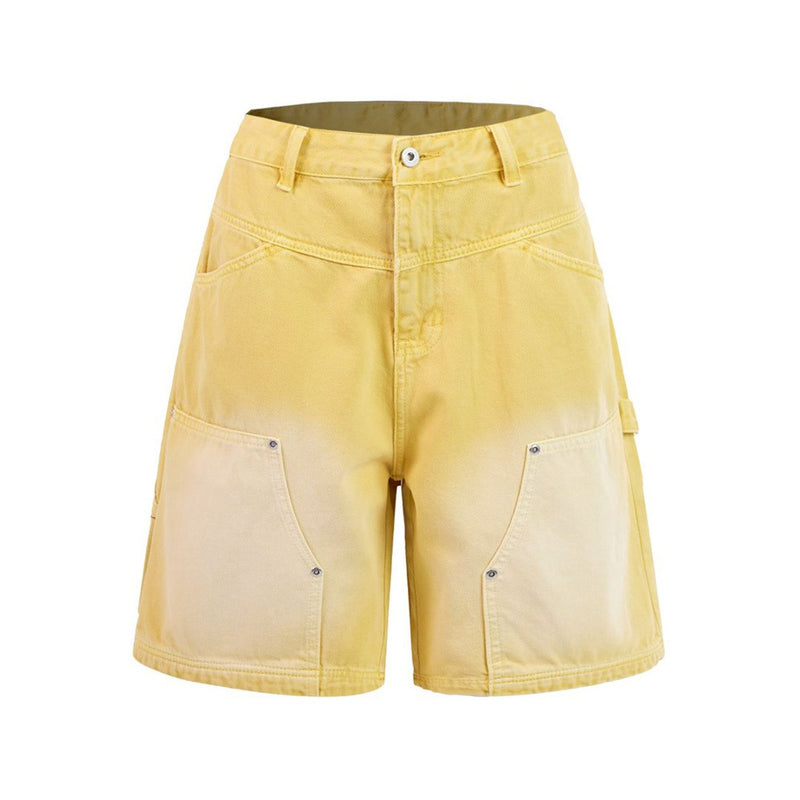 Baggy-Denimshorts für Herren – gewaschene Carpenter-Style-Jeansshorts für Streetwear