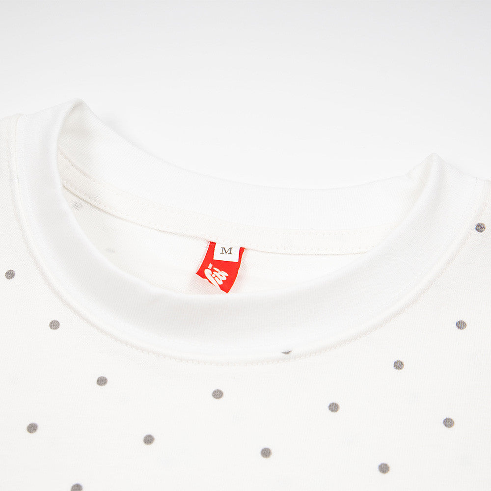 Polka Dot Star Graphic Oversized T-Shirt | Streetwear Crew Neck Tee
