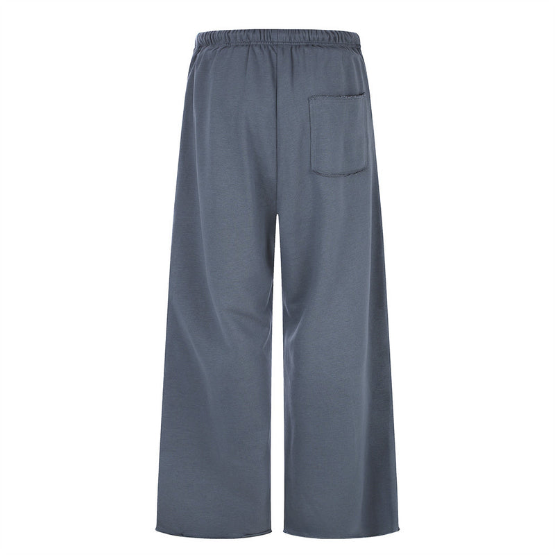 Wide-Leg Sweatpants with Mirror Disc Embellishments – Punk Street Style