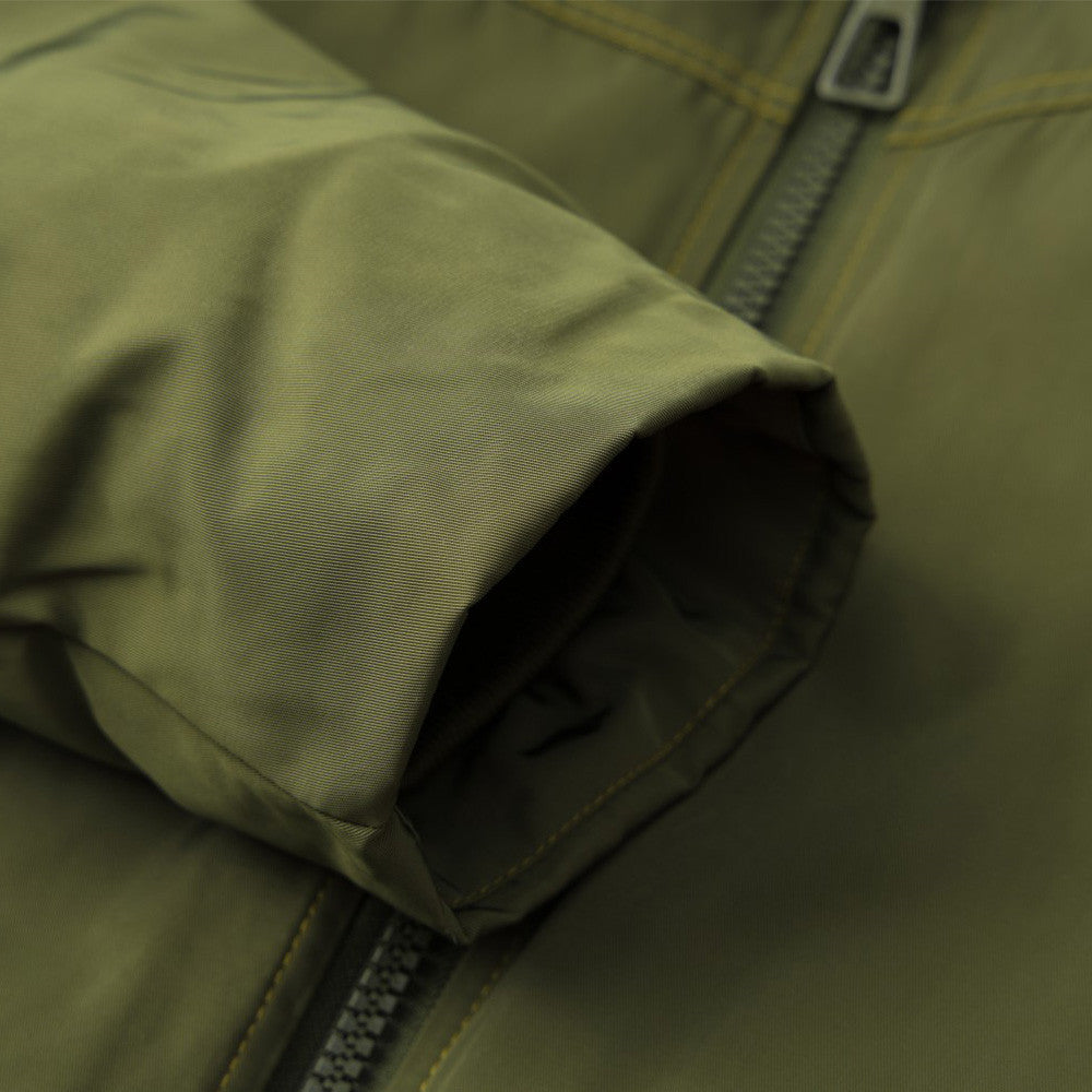Full Zip Jacket Men Faux Fur Collar Padded Winter Bomber