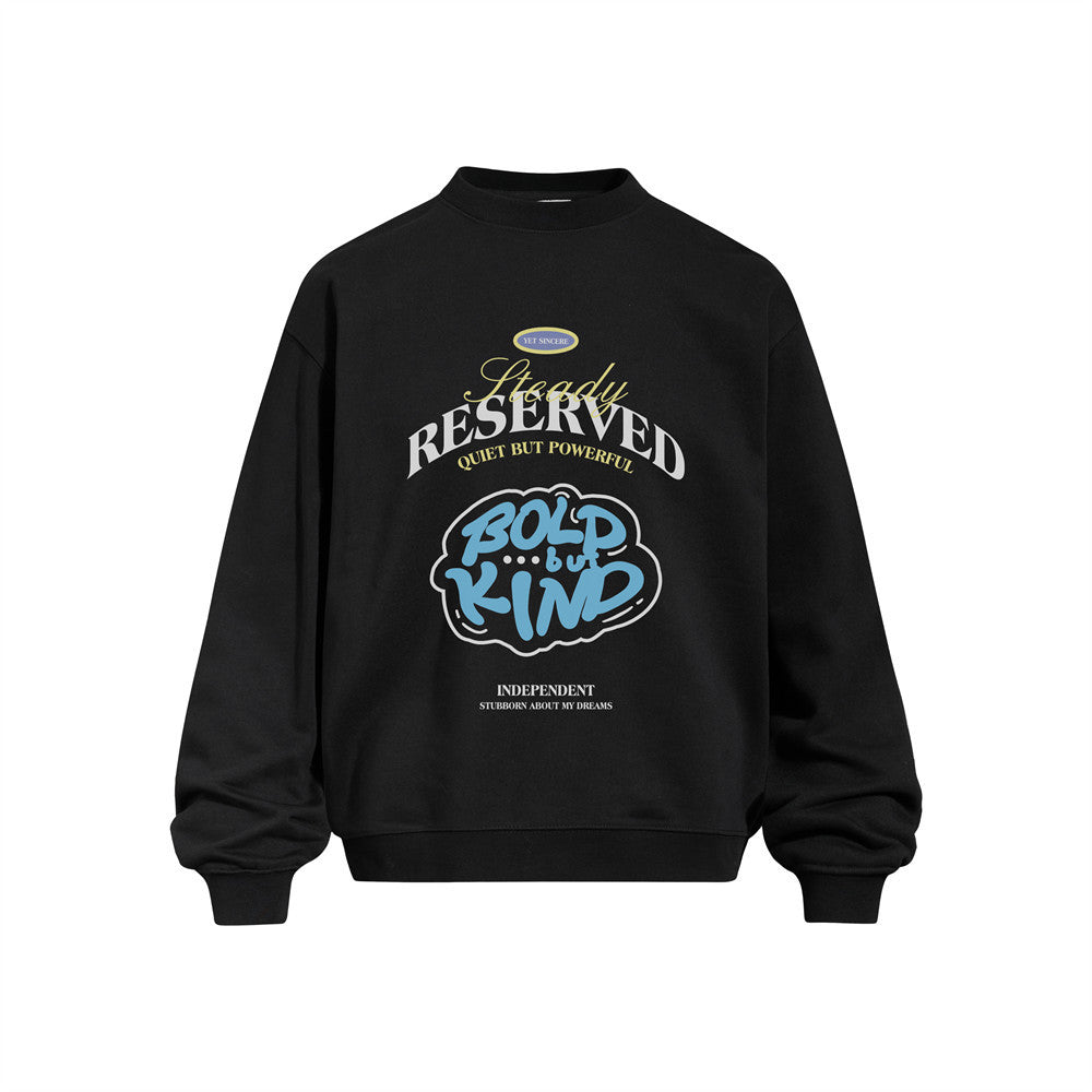 Letter Print Crewneck Sweatshirt – Oversized Fit