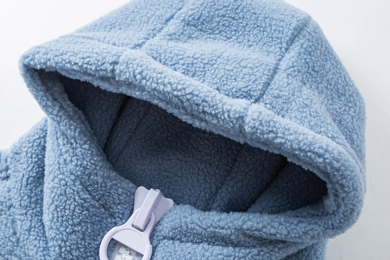 Sherpa Fleece Zip-Up Hoodie Jacket – Varsity Embroidered Teddy Coat