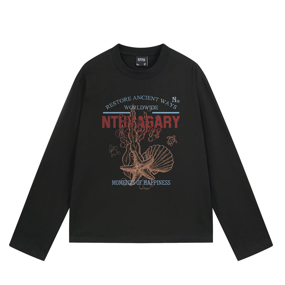 Longsleeve mit Seestern- und Muschelprint – Relaxed Fit