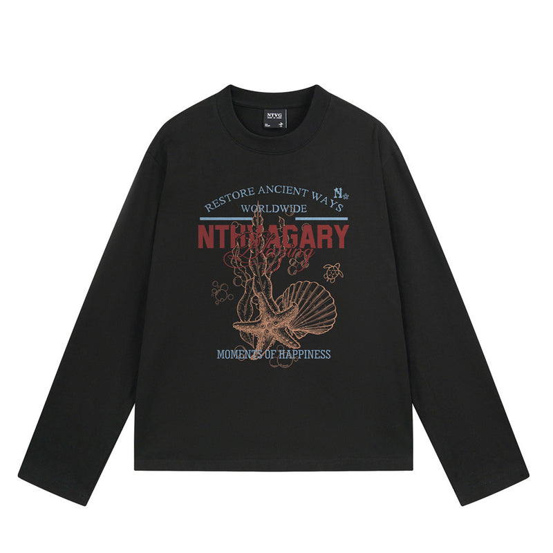 Longsleeve mit Seestern- und Muschelprint – Relaxed Fit