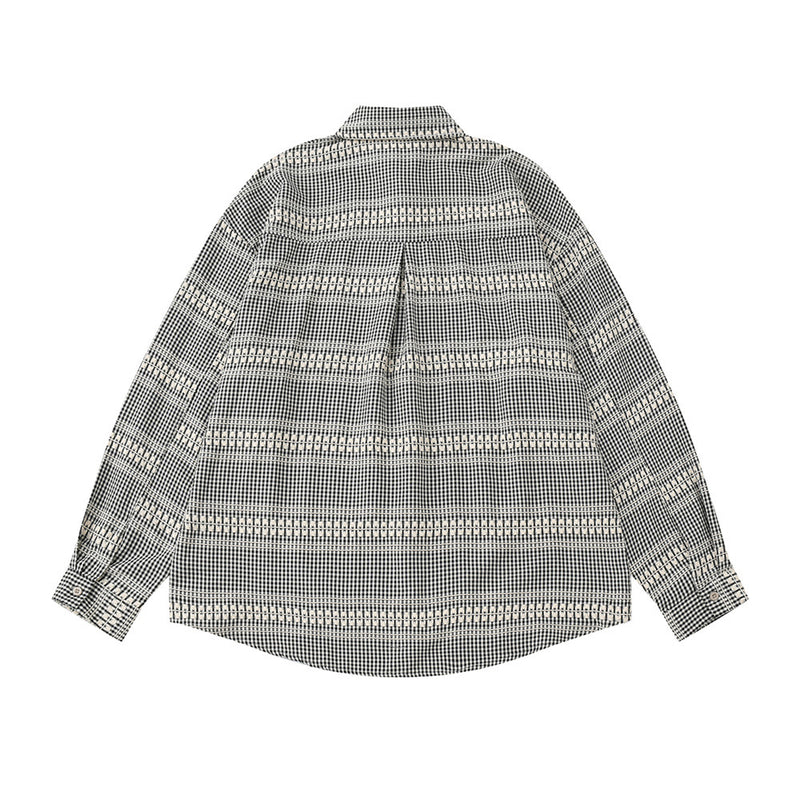 Men's Plaid Long Sleeve Oversized Button-Up Shirt
