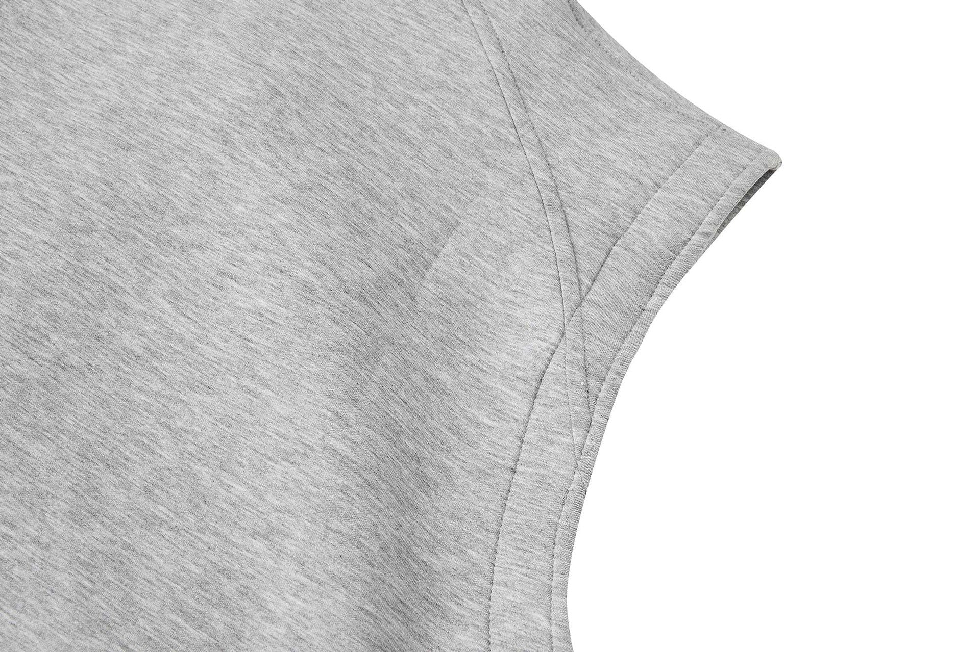 Gilet sweat à capuche sans manches zippé avec détails rivetés