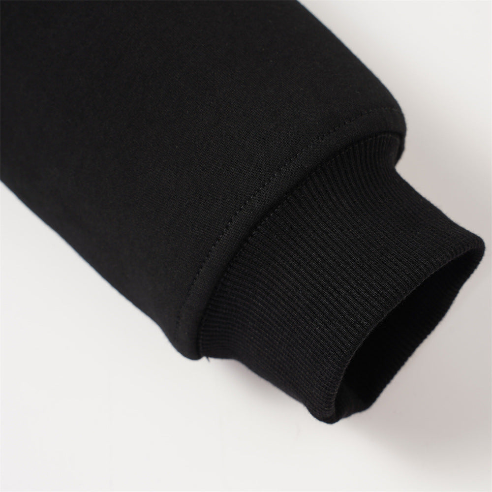 Sweat-shirt homme à col polo et bordure à carreaux | Coupe décontractée, manches longues