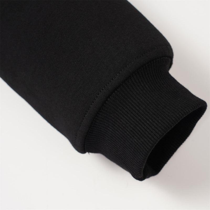 Sweat-shirt homme à col polo et bordure à carreaux | Coupe décontractée, manches longues