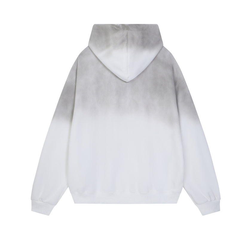 Letter Grid Oversized Hoodie – Acid-Washed Distressed Streetwear Pullover
