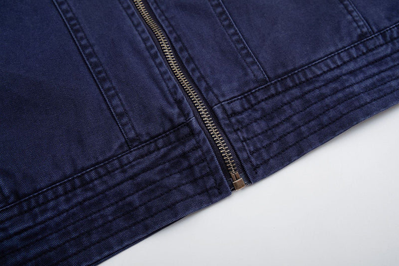 Men's Vintage Washed Moto Zip Jacket – Deconstructed Seam Detroit Style
