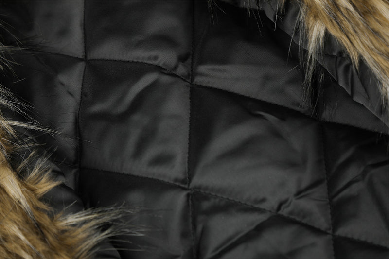 Fur-Collar Bomber Down Jacket – Vintage American Short Puffer Coat
