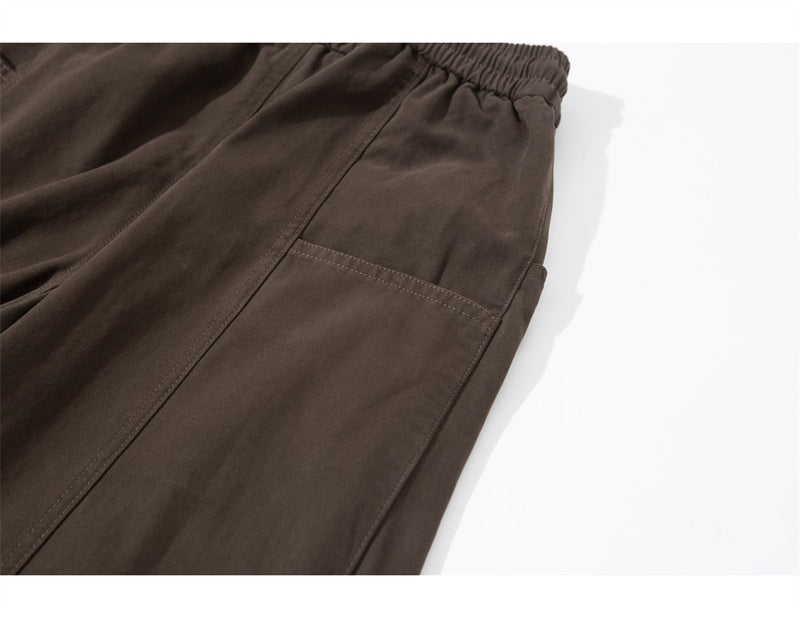 Wide Leg Cargo Pants Men – Loose Fit Pleated Drawstring Trousers