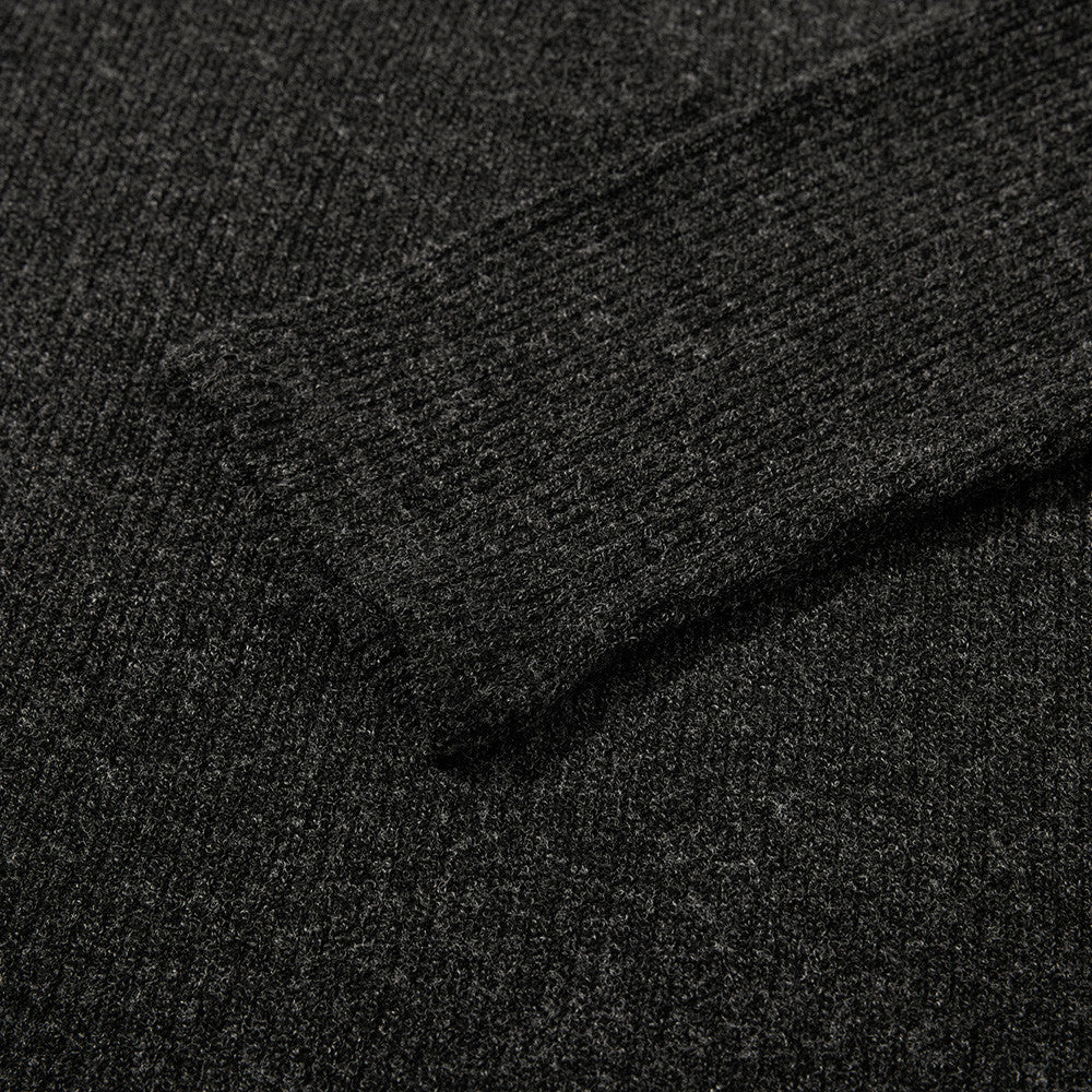 Men's Ribbed Knit Henley Sweater – Long Sleeve, Relaxed Fit