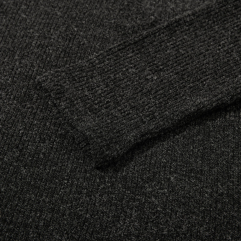 Men's Ribbed Knit Henley Sweater – Long Sleeve, Relaxed Fit