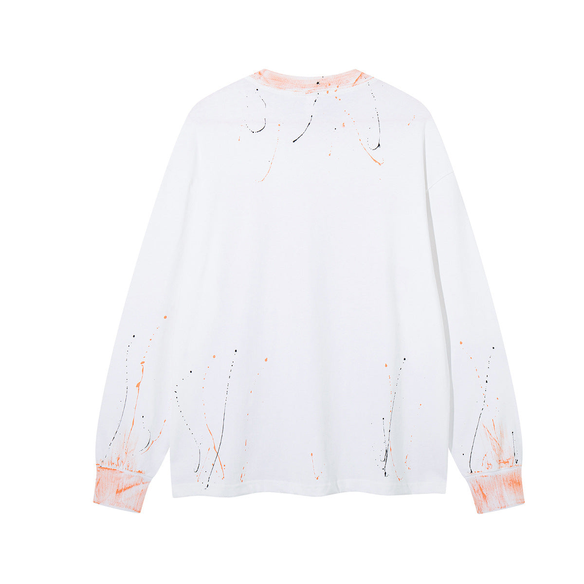 MFOUR Doberman Graphic Long Sleeve Shirt – Streetwear Paint Splatter Tee