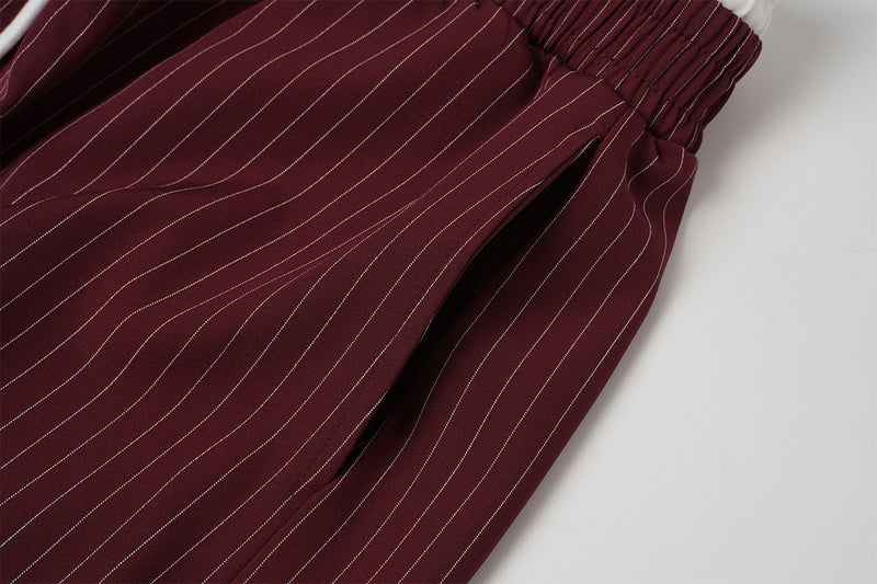Baggy-Hose mit Nadelstreifen und weitem Bein – Lockere Streetwear-Hose