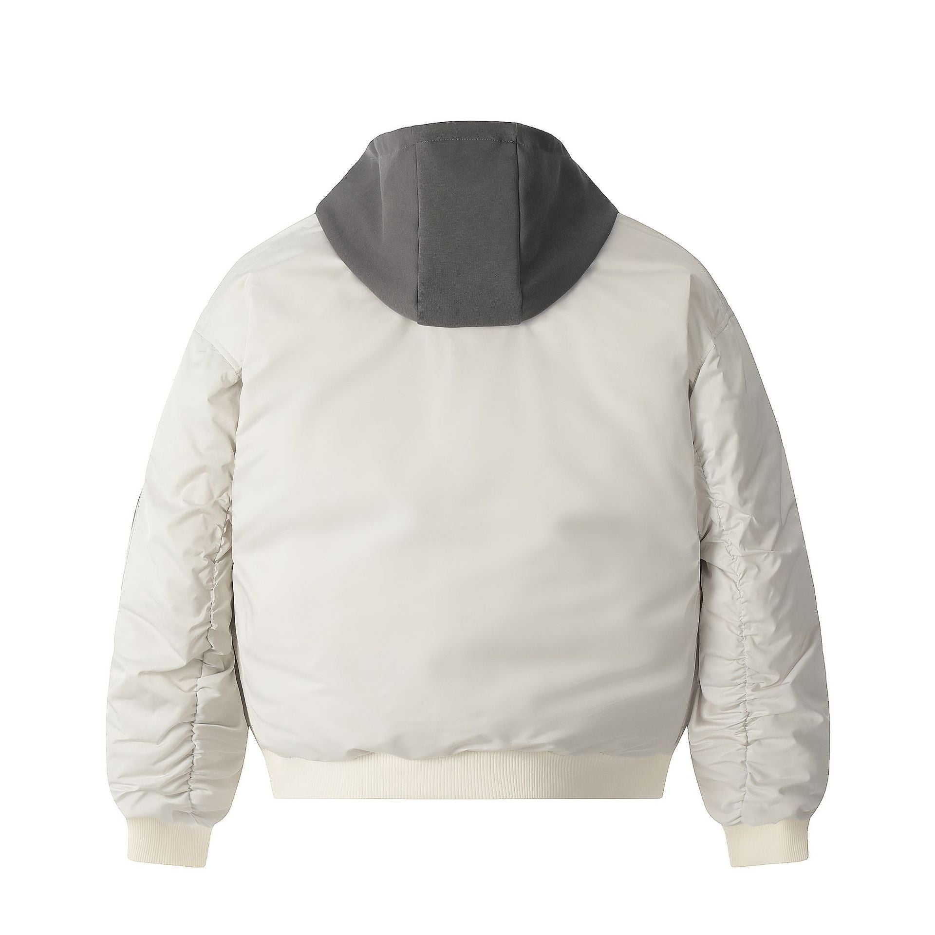 Chaqueta bomber con capucha extraíble y forro polar en capas – Abrigo acolchado de invierno
