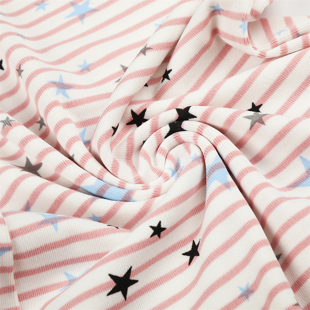Star & Stripe Wide-Leg Lounge Pants – Flared Casual Trousers