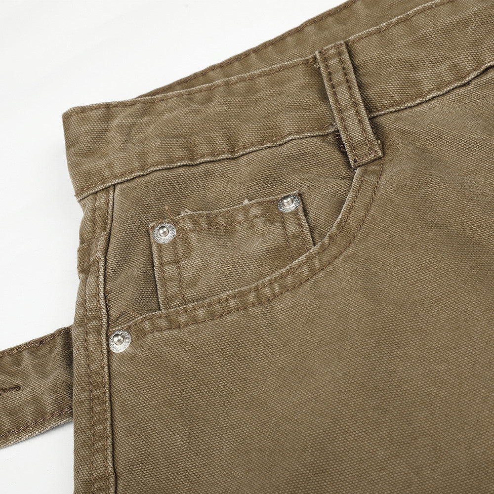 Wide-Leg Barrel Jeans – Men's Oversized Punk Vintage Washed Curved Silhouette