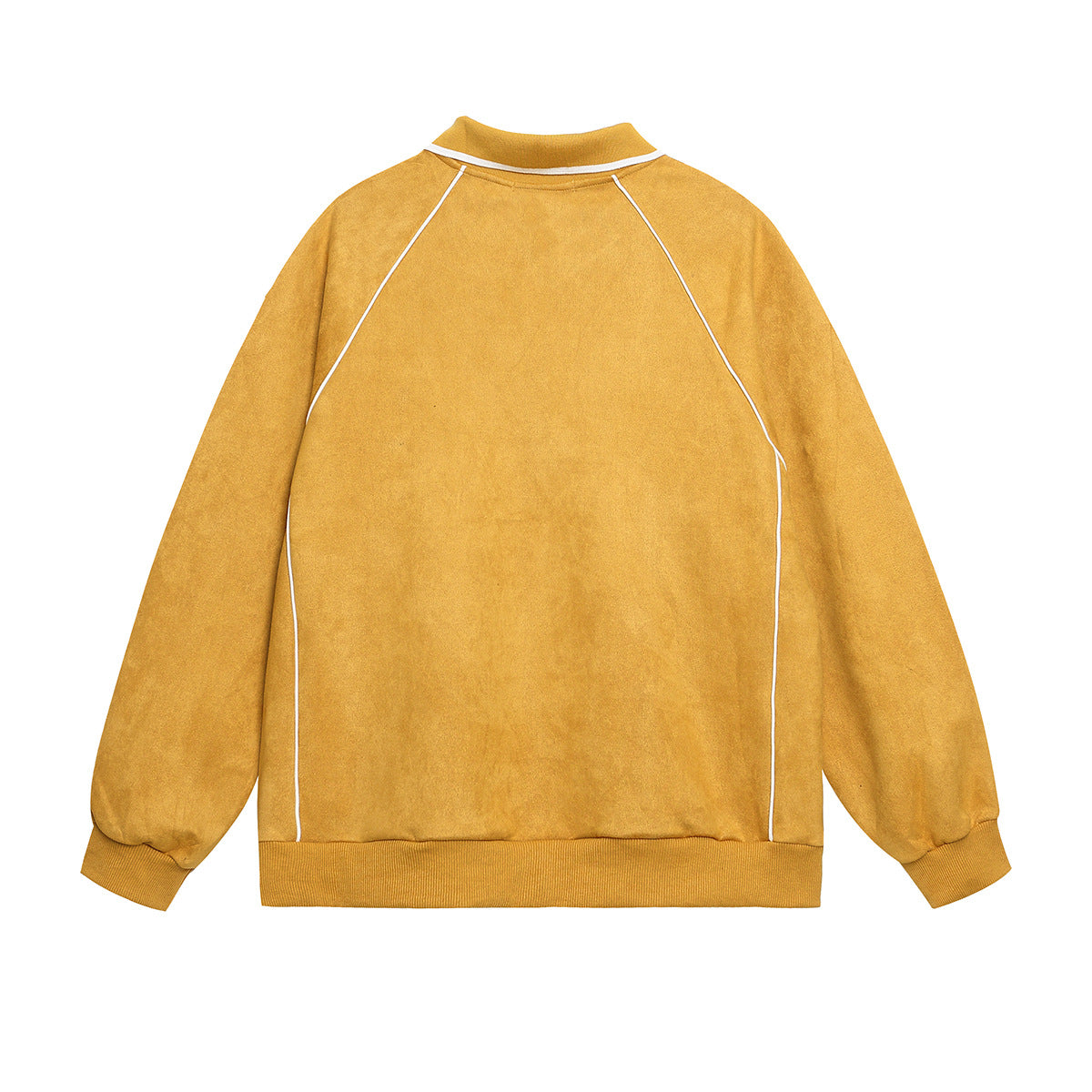 Varsity Number 93 Polo Collar Sweatshirt with Piping Detail