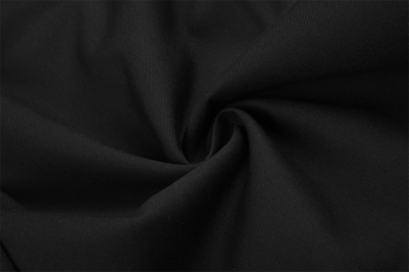 Wide-Leg Pleated Trousers with Diagonal Button Fly