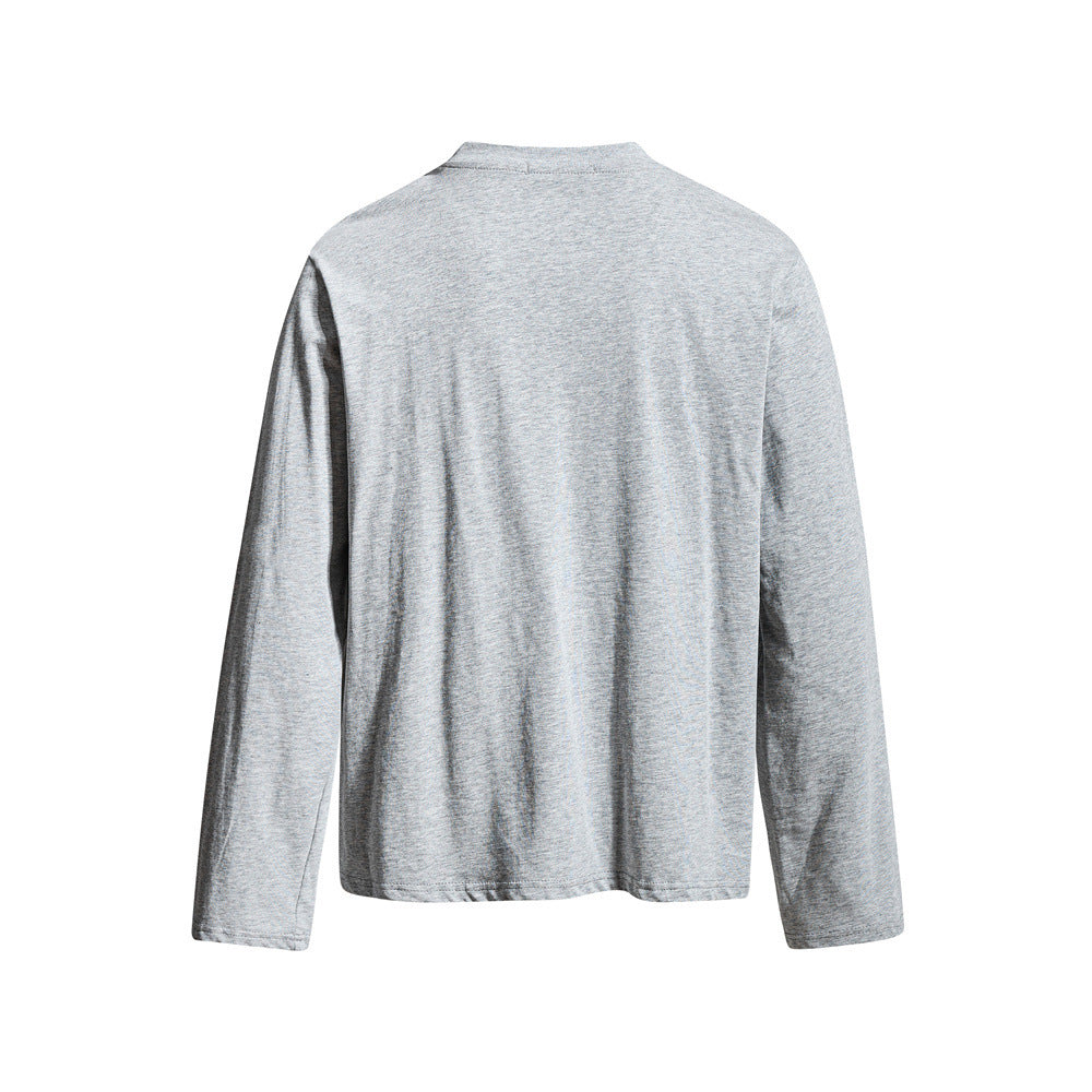 Long Sleeve T-Shirt for Men – Valley Retro Varsity Graphic Crew Neck Tee