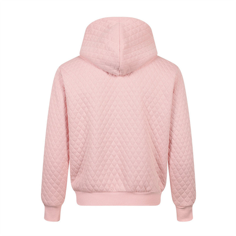 Tiger Embroidery Quilted Zip-Up Hoodie – Oversized Streetwear Sweatshirt