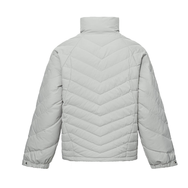 Herren-Stepp-Bomberjacke mit Stehkragen – Chevron-Pufferjacke