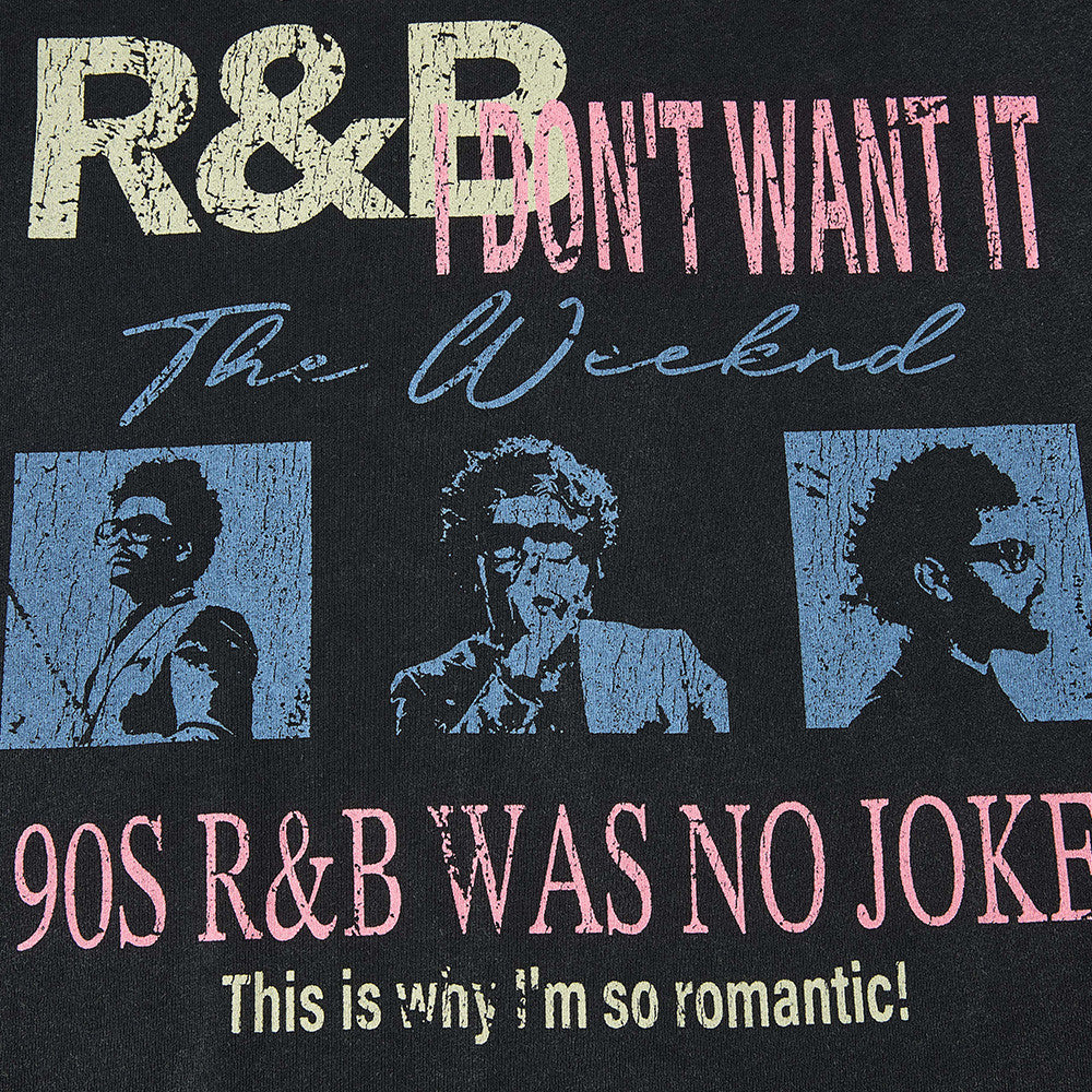 90s R&B Vintage Graphic Print Short Sleeve T-Shirt