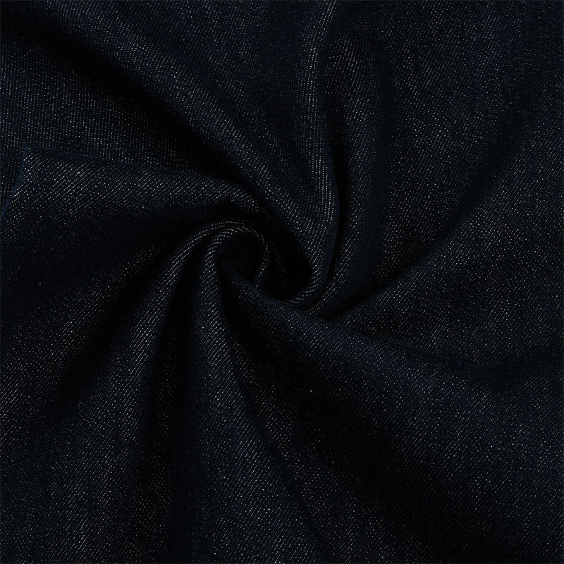 Jean homme wide leg délavé foncé avec détail de broderie étoile