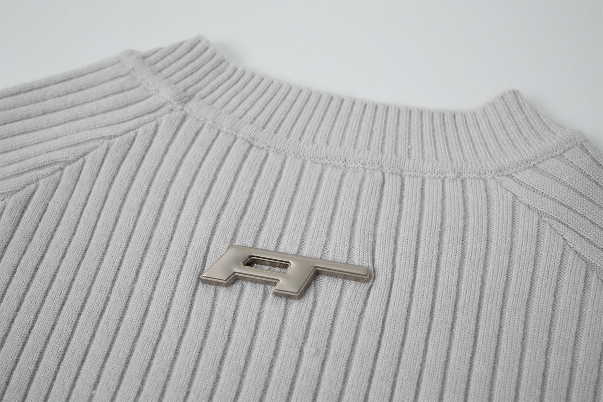 Men's Slim-Fit Ribbed Knit Crewneck Sweater