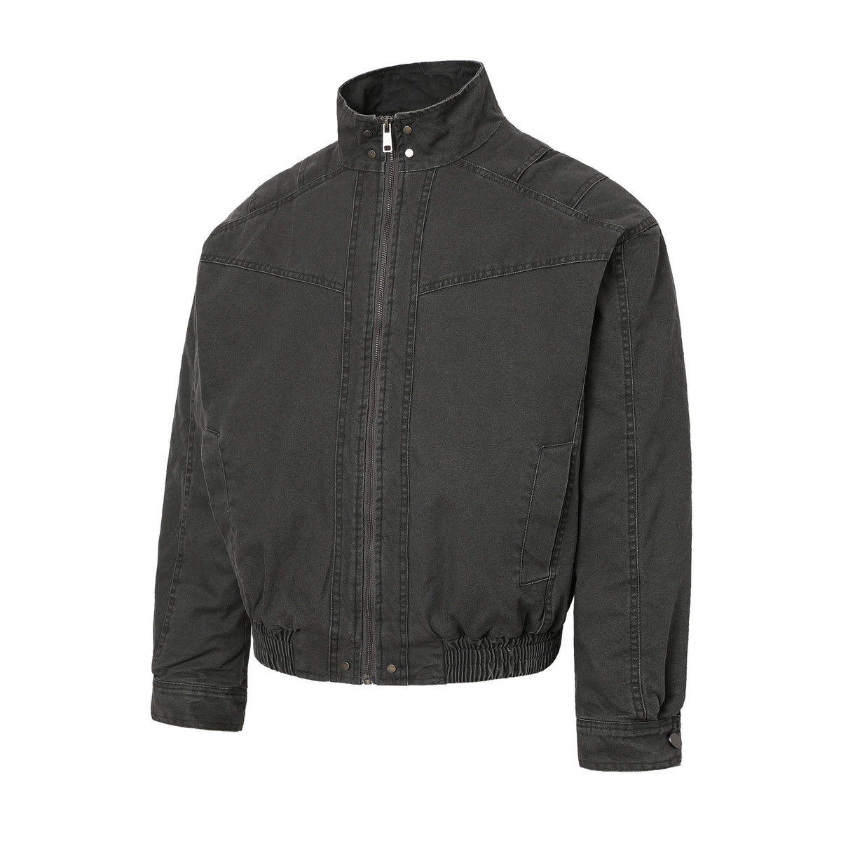 Men's Washed Cotton Bomber Jacket – Vintage Western Deconstructed Design