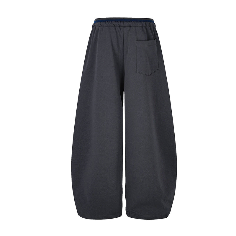 Pantalon de survêtement graphique à jambes larges, imprimé étoile et taille à cordon