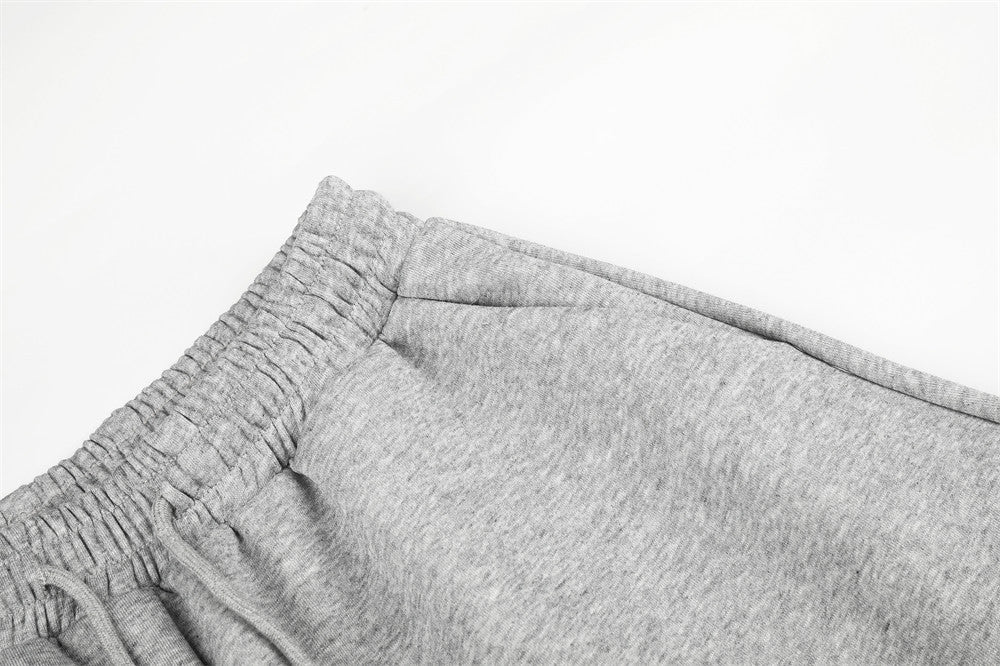 Wide Leg Pants for Men – Cross Rhinestone Script Graphic Relaxed Fit Sweatpants