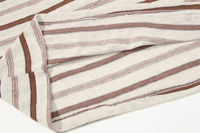 Men's Striped Long Sleeve Henley T-Shirt – Relaxed Fit
